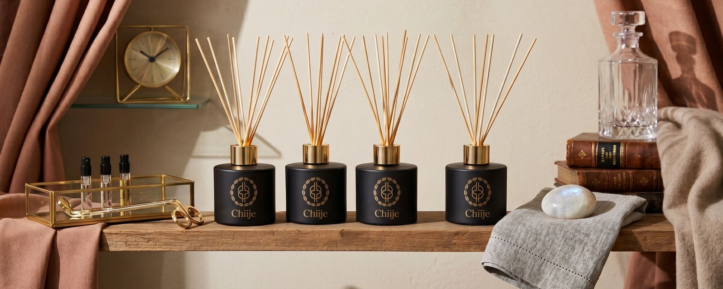 4 Chiije Reed Diffusers next to each other