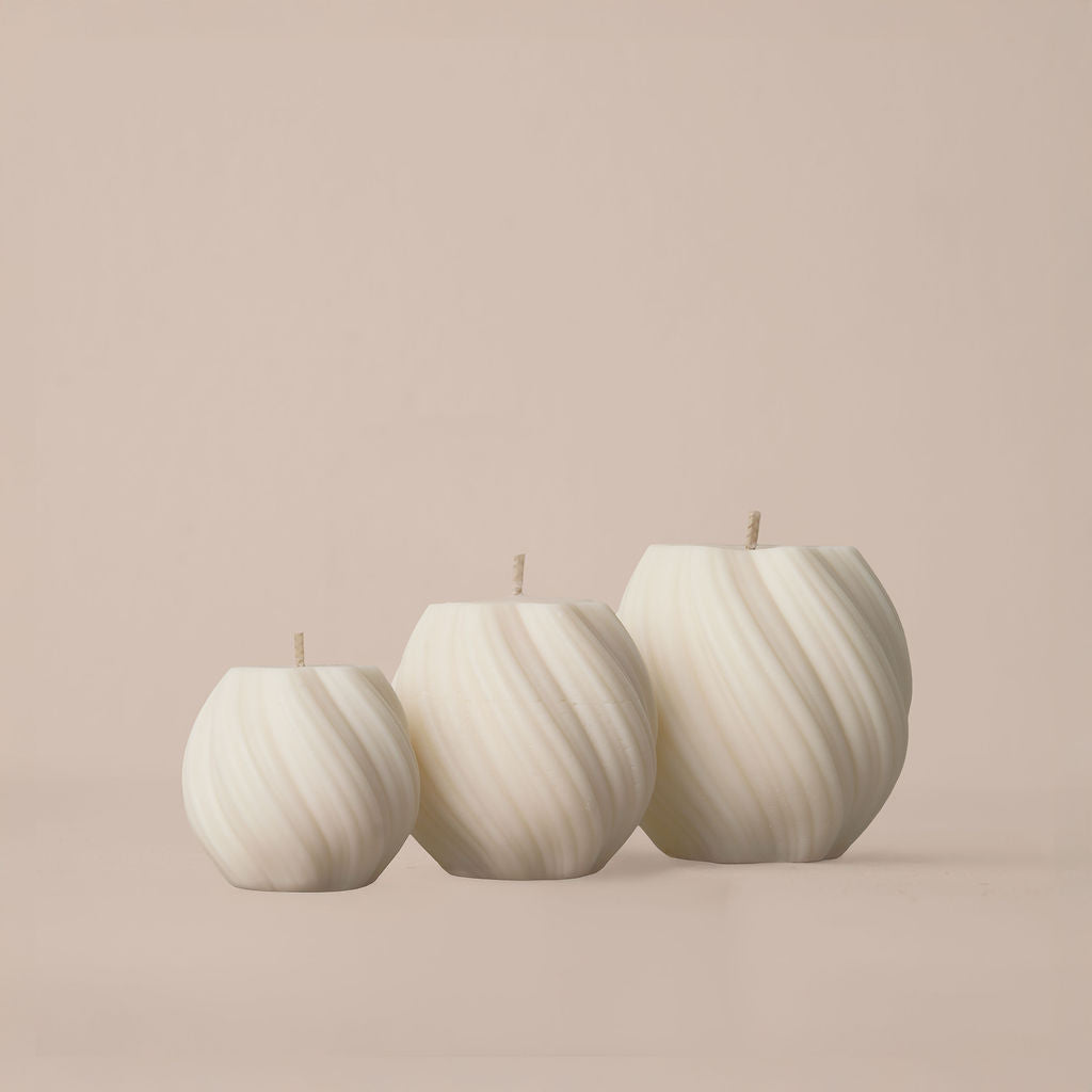 Nordic Approach 016 sculpted candle made from natural wax by Chiije.